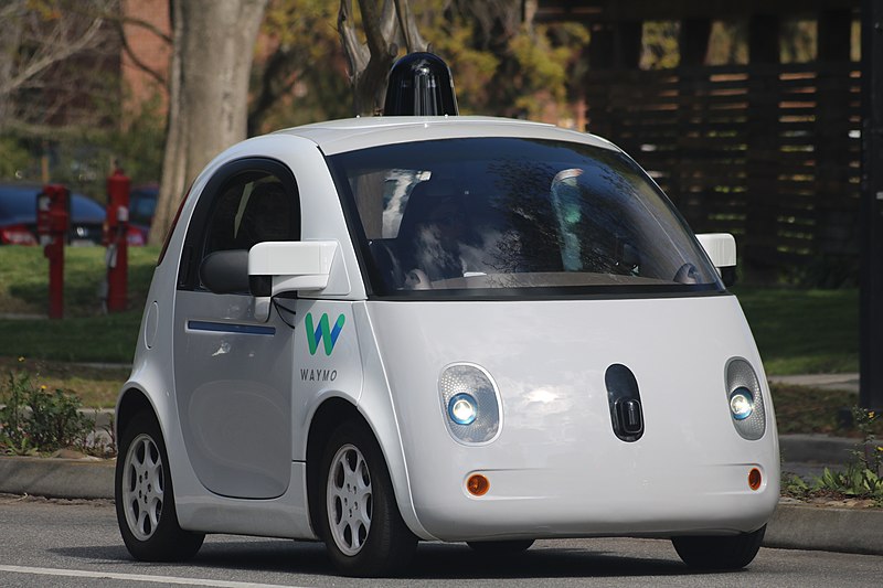 A Waymo self-driving car — one example of AI in everyday life