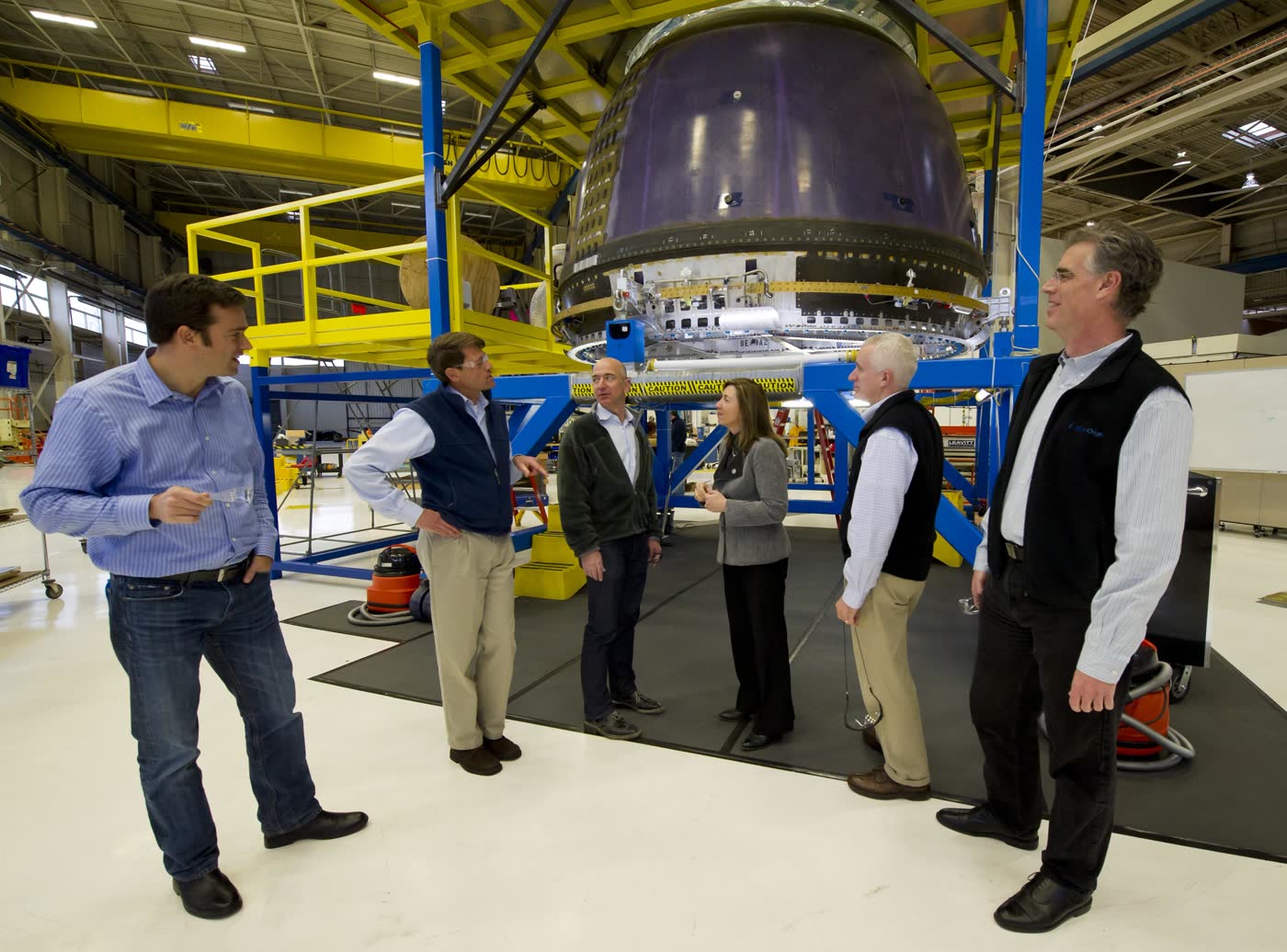 A NASA official touring Blue Origin facilities