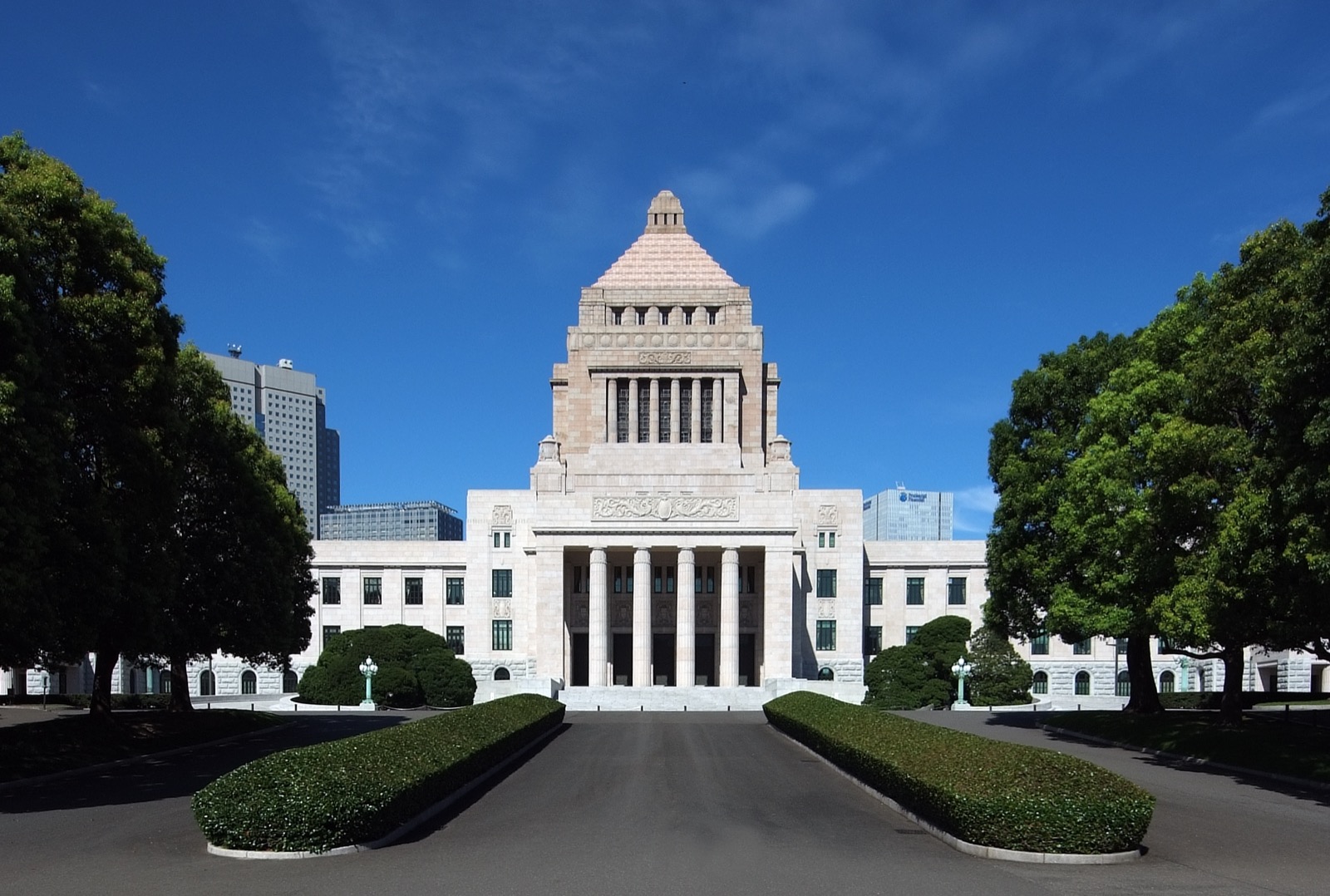 The National Diet Building in Tokyo, Japan, seat of Japan's national legislature