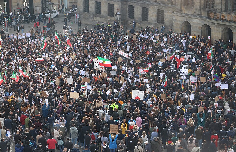 Protesters in Tehran streets