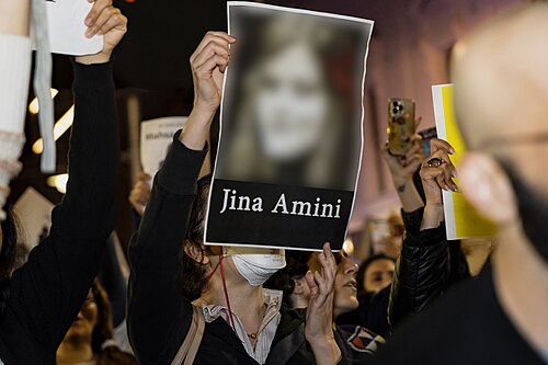 Mahsa Amini protest sign