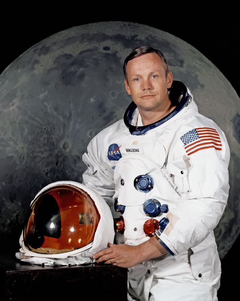 Neil Armstrong in his Apollo 11 portrait