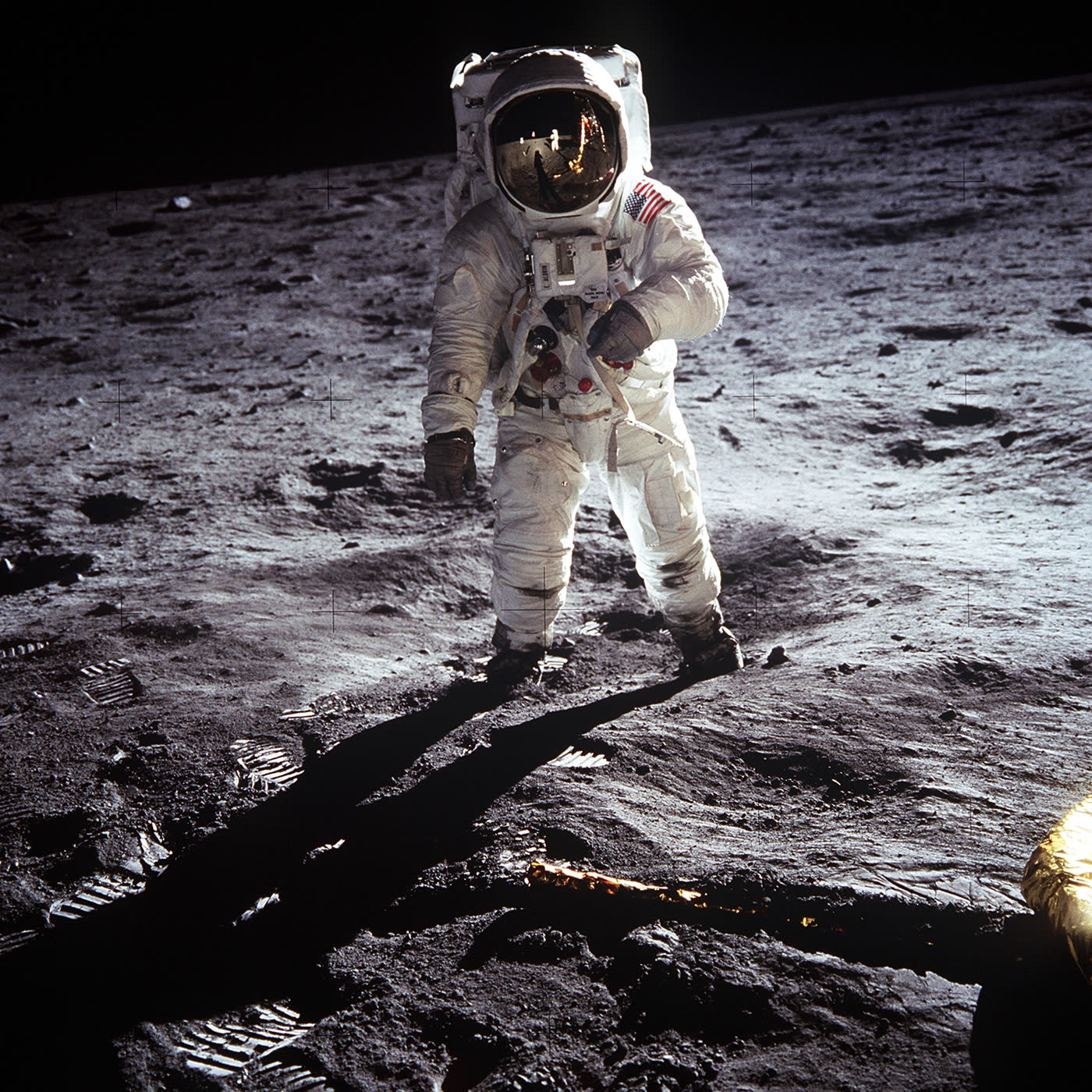 Buzz Aldrin on the Moon during Apollo 11